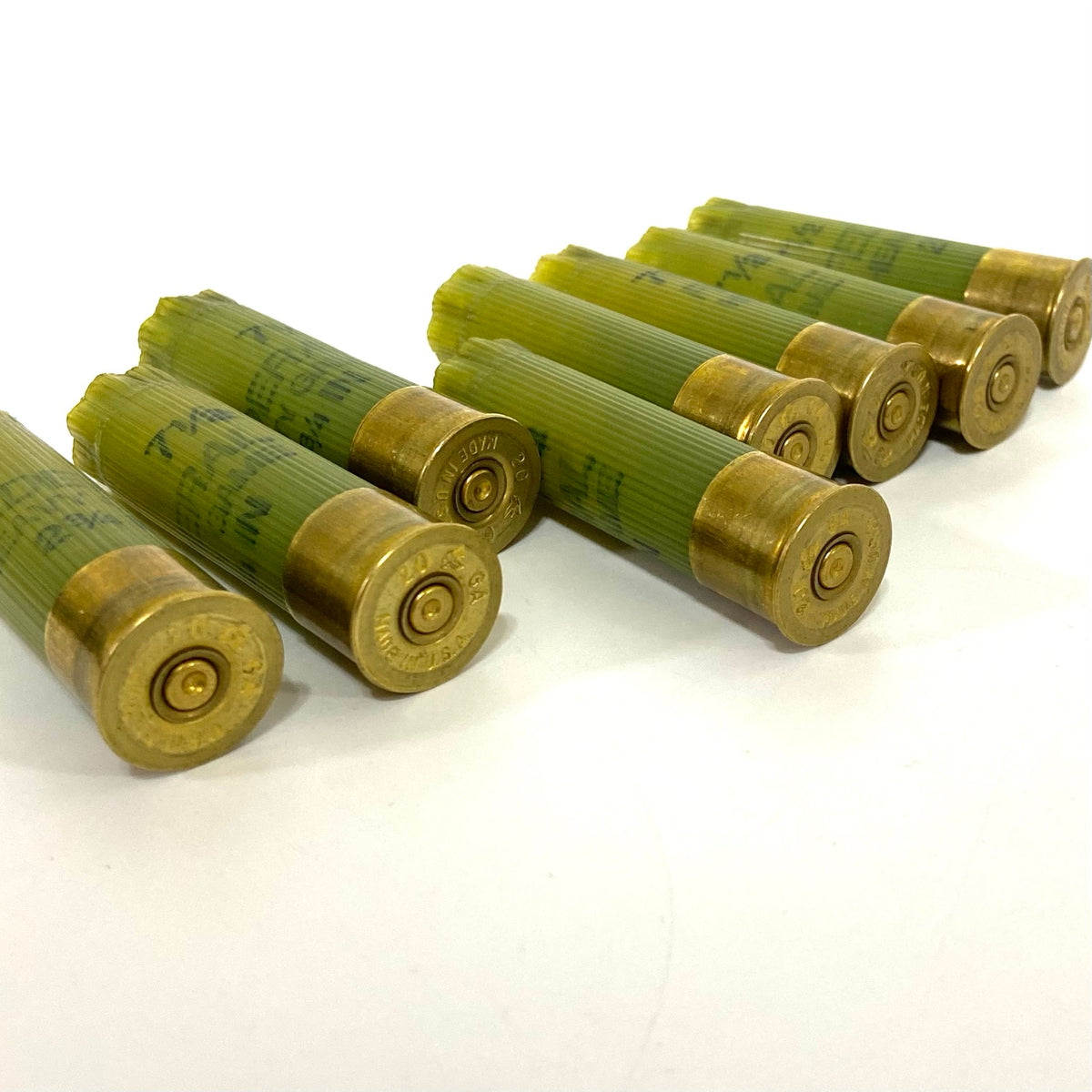 High Brass Shotgun Shells Green 20 Gauge Hulls