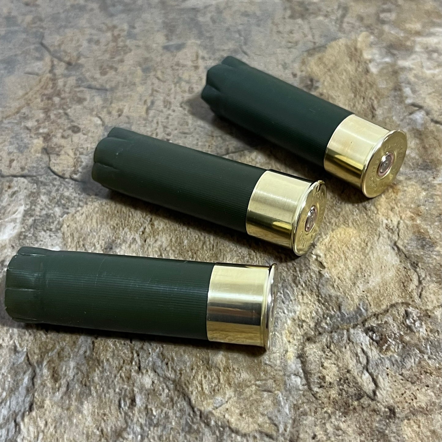 Green Shotgun Shells — Unmarked, High Brass (Qty 8)