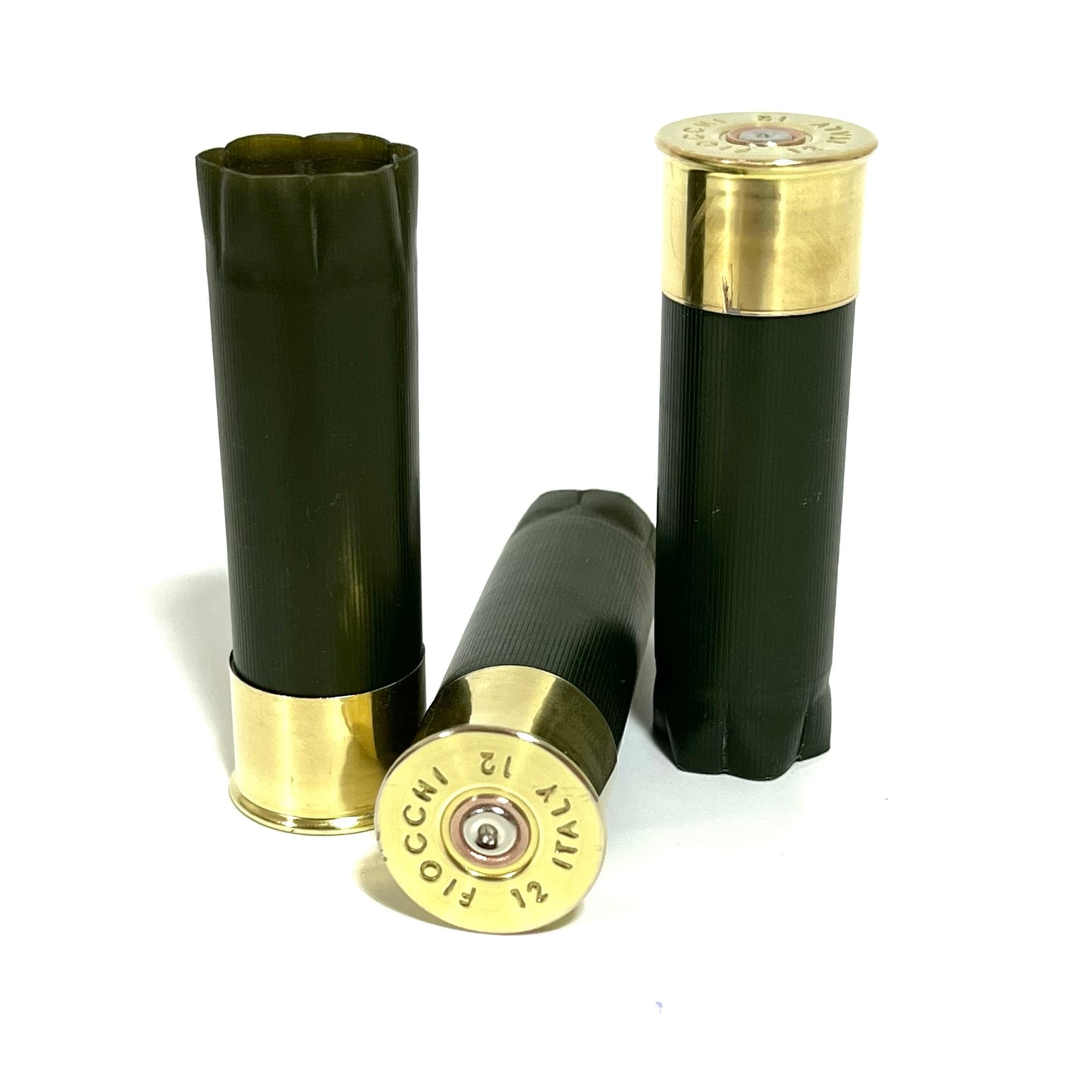Green Shotgun Shells — Unmarked, High Brass (Qty 8)