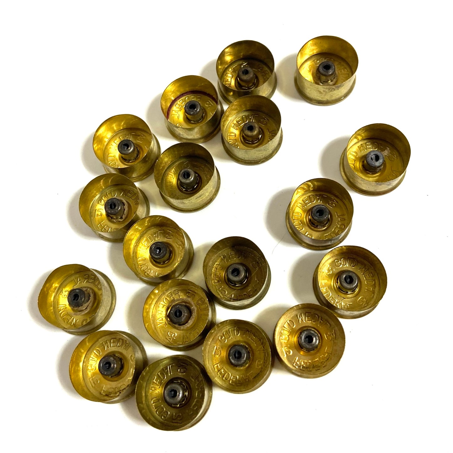 Federal Gold Medal 12 gauge brass headstamps, high brass gold finish