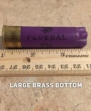 Load image into Gallery viewer, Larger Brass Bottom Hulls Purple 16GA
