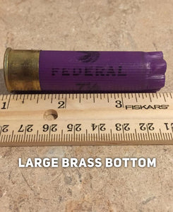 Larger Brass Bottom Hulls Purple 16GA