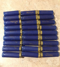 Load image into Gallery viewer, Blue Empty Shotgun Shells 12 Gauge Shotshells Spent Navy Blue 12GA Hulls
