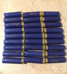 Blue Empty Shotgun Shells 12 Gauge Shotshells Spent Navy Blue 12GA Hulls