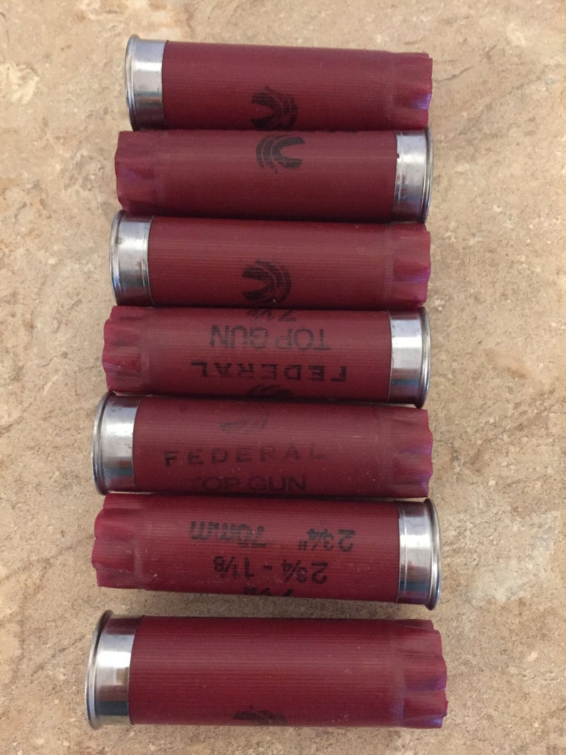 Red Federal Empty Shotgun Shells 12 Gauge Shotshells Spent 12GA Dark Red Hulls Cartridges Fired Used Casings Shot Gun Shells Qty 100 Pcs | FREE SHIPPING