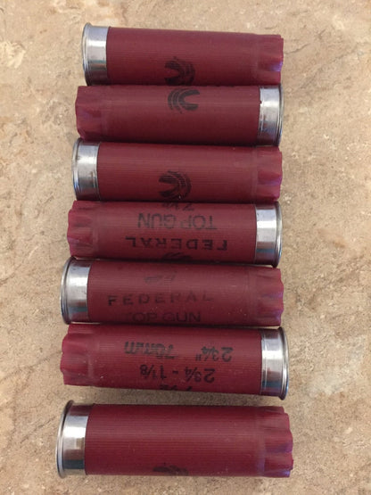 Red Federal Empty Shotgun Shells 12 Gauge Shotshells Spent 12GA Dark Red Hulls Cartridges Fired Used Casings Shot Gun Shells Qty 100 Pcs | FREE SHIPPING
