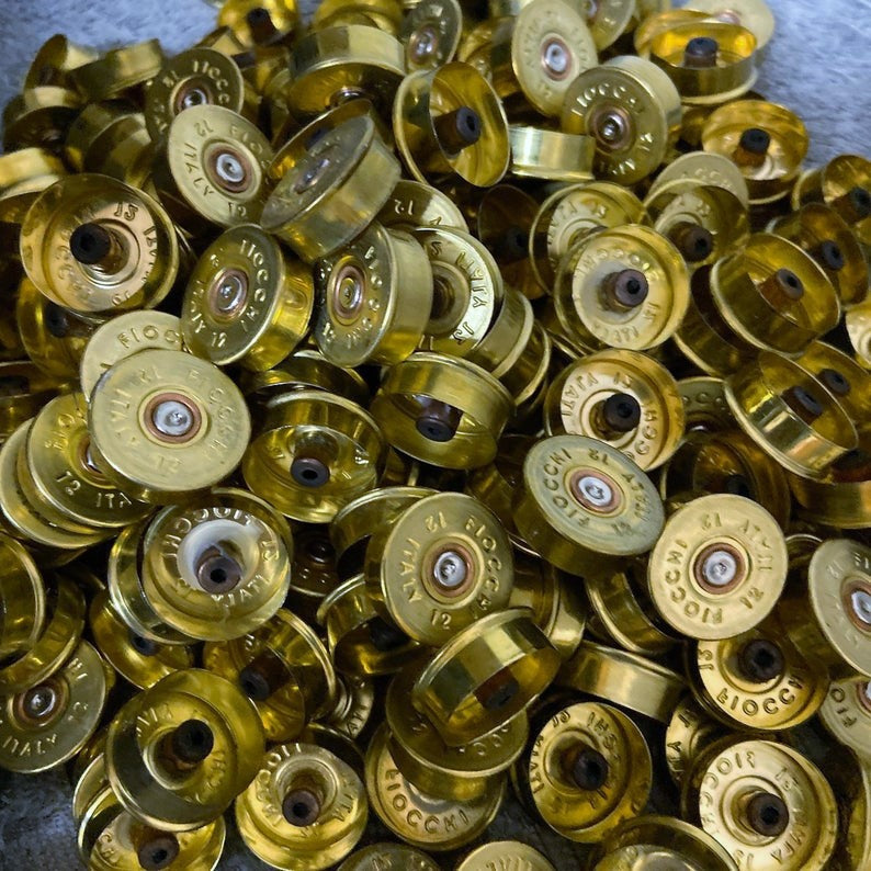 Gold Headstamps Shotgun Shell End Caps 12 Gauge Brass Bottoms – Craft ...