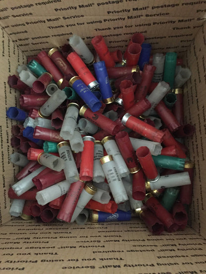 Empty Shotgun Shells Empty & Cleaned Casings - Empty Ammo Spent 12 Gauge Cartridge Shells White Red Blue Green Black