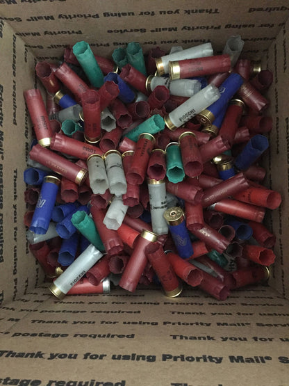 Empty Shotgun Shells Empty & Cleaned Casings - Empty Ammo Spent 12 Gauge Cartridge Shells White Red Blue Green Black