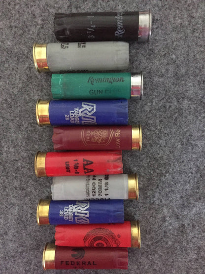Empty Shotgun Shells Empty & Cleaned Casings - Empty Ammo Spent 12 Gauge Cartridge Shells White Red Blue Green Black