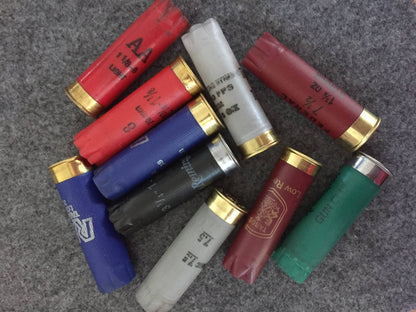 Empty Shotgun Shells Empty & Cleaned Casings - Empty Ammo Spent 12 Gauge Cartridge Shells White Red Blue Green Black