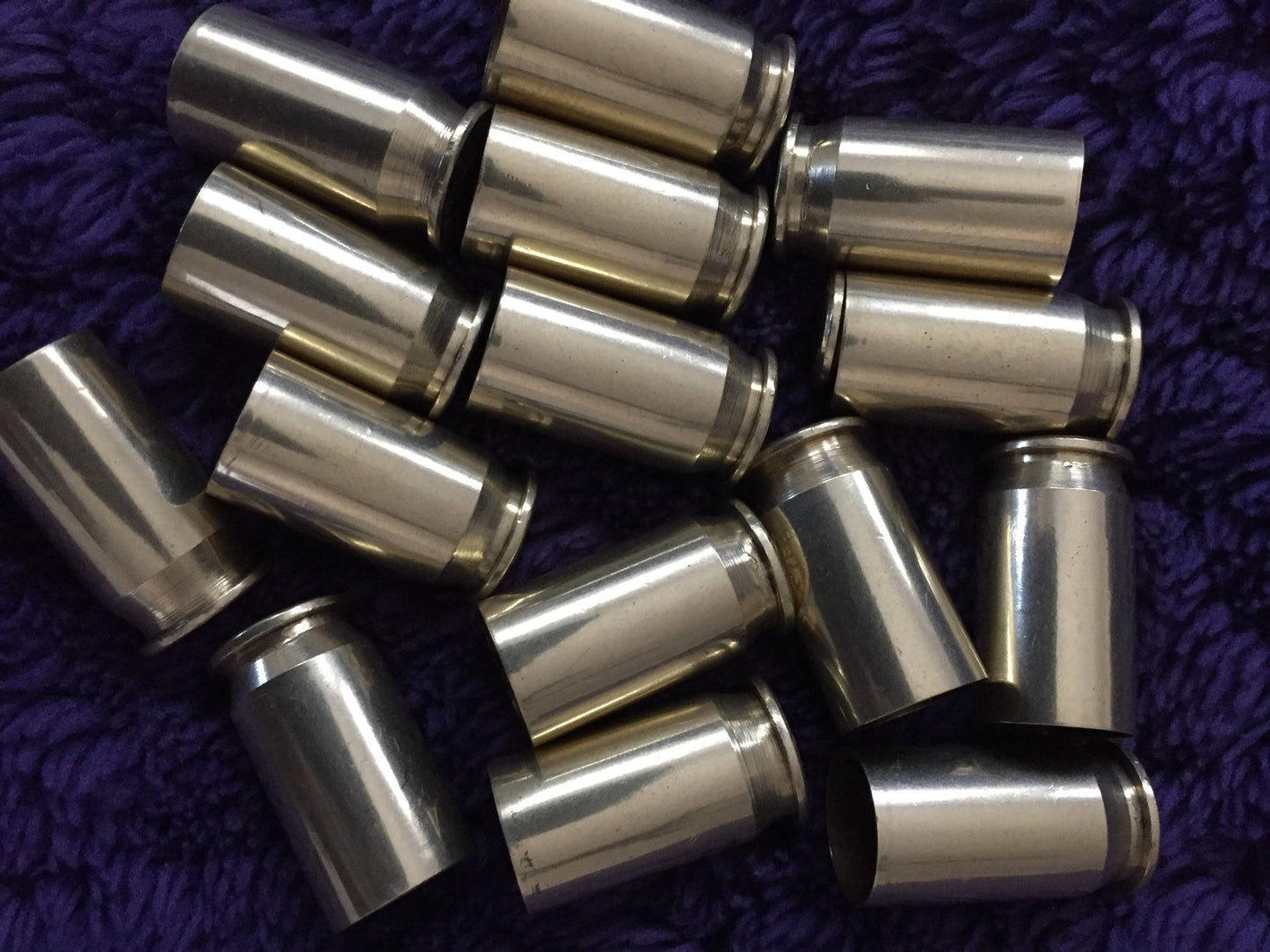 Empty Brass Bullet Casings Spent Ammo Once Fired Shells Cleaned & Polished 45 ACP Winchester Reloading 15 Pcs