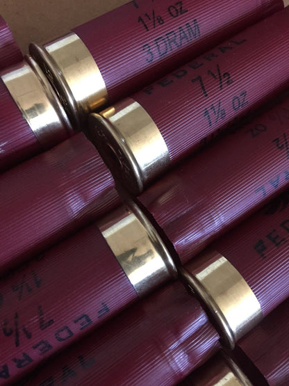 Empty Shotgun Shells 12GA Spent Burgundy 12 Gauge Maroon Shot Gun Hulls Ammo Fired Cartridge Dark Red Federal 200 Pcs - Free Shipping