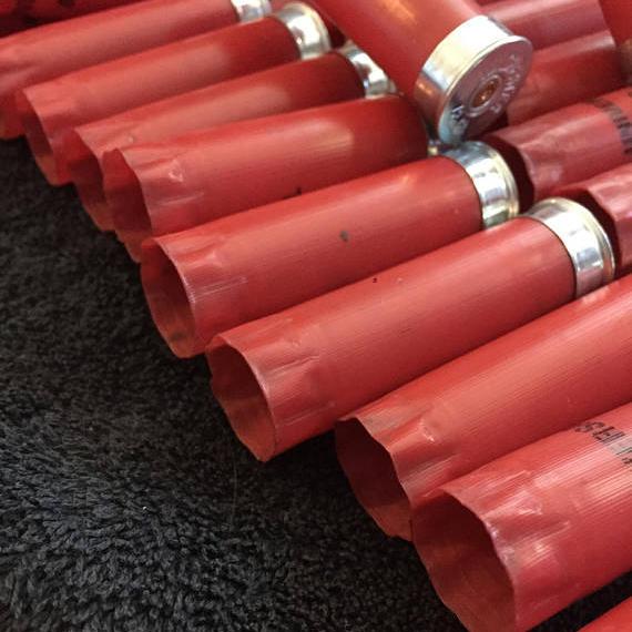 RED Shotgun Shells Winchester Universal 12 Gauge Hulls Shotshells Fired 12GA 10 Pcs - Free Shipping