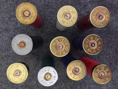 Empty Shotgun Shells Empty & Cleaned Casings - Empty Ammo Spent 12 Gauge Cartridge Shells White Red Blue Green Black