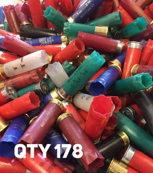 Empty Shotgun Shells Empty & Cleaned Casings - Empty Ammo Spent 12 Gauge Cartridge Shells White Red Blue Green Black