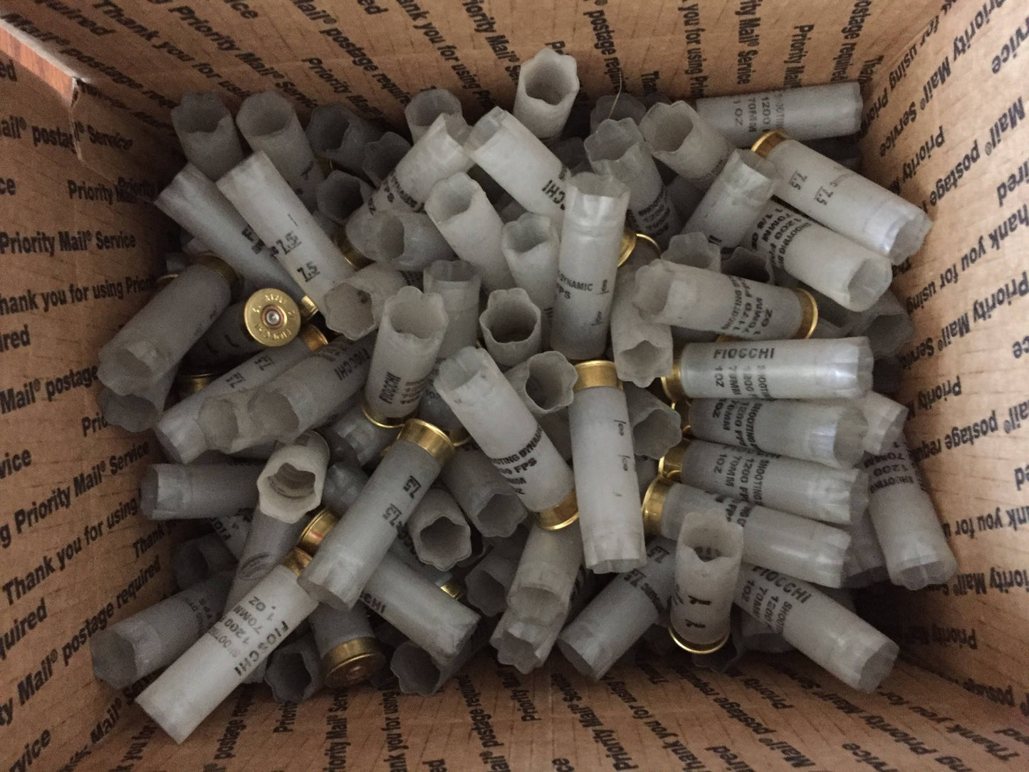 12 Gauge Empty Shotgun Shells Semi Translucent 12GA Shot Gun Hulls Clear Casings Ammo Spent Once Fired Used Cartridges 100 Pcs | FREE SHIPPING