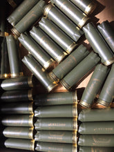 Load image into Gallery viewer, Olive Drab Army Green Empty Used Shotgun Shells 12GA Hulls 

