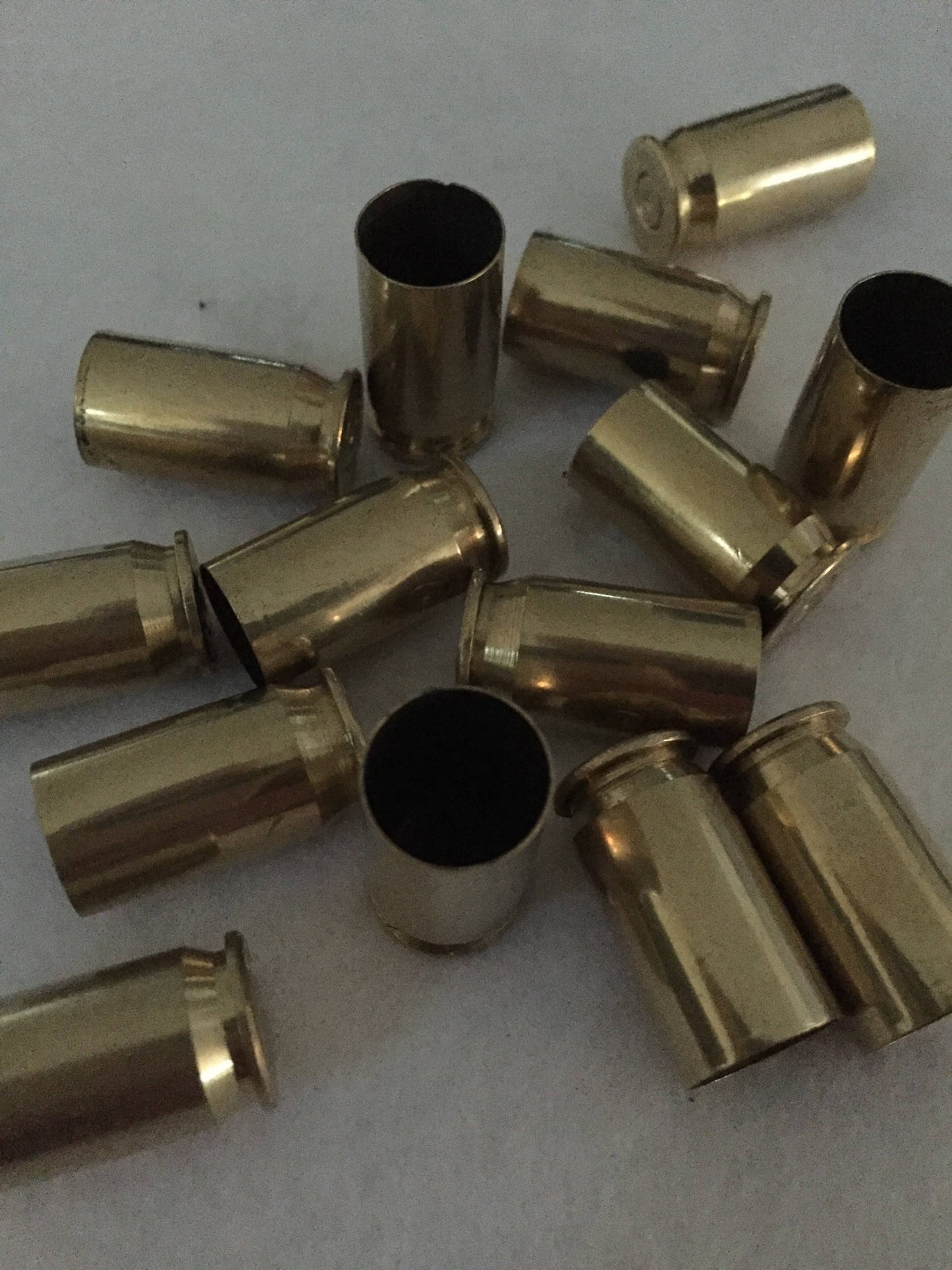 Empty Brass Bullet Casings Spent Ammo Once Fired Shells Cleaned & Polished 45 ACP Winchester Reloading 15 Pcs