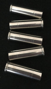 357 Winchester Mag Empty Nickel Shell Casings Used Spent Ammo Cartridges Silver Bullet Jewelry Qty 5 Pcs - Free Shipping