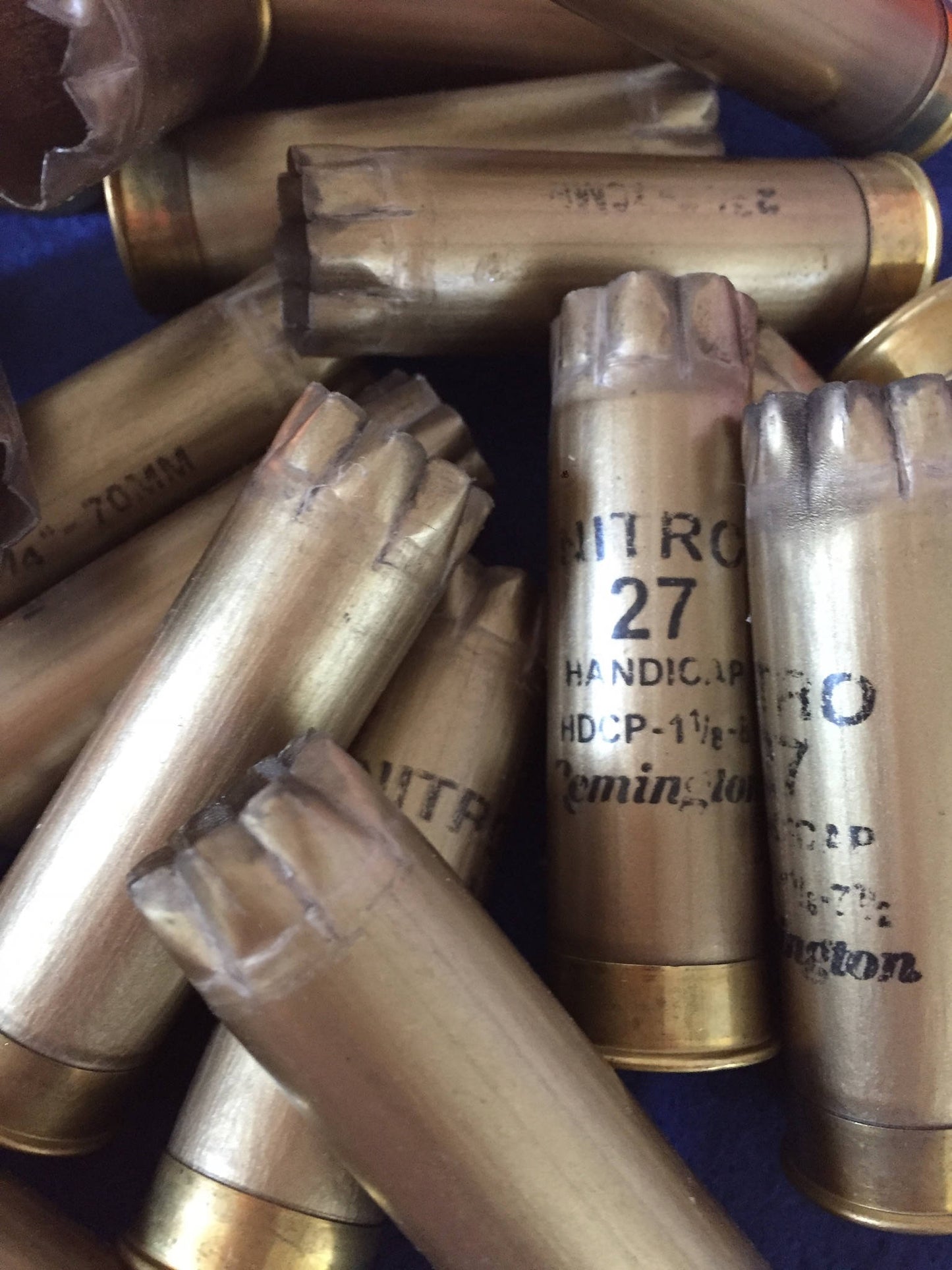 10 Empty 12ga Shotgun Shells Spent Gold Hulls Fired Ammo Spent Cartridge Casings Shotshells 12 Gauge Remington Nitro DIY Crafts - Free Shipping