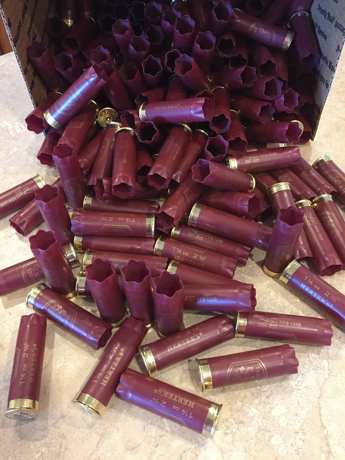 Dark Red Burgundy  Shotgun Shells for DIY Boutonnieres Empty 12 Gauge ShotShells Used 12GA Shot Gun Maroon Hulls 20 Pcs | FREE SHIPPING