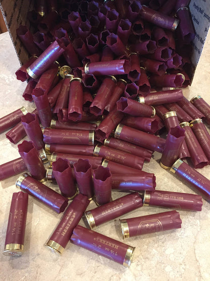 Dark Red Burgundy  Shotgun Shells for DIY Boutonnieres Empty 12 Gauge ShotShells Used 12GA Shot Gun Maroon Hulls 20 Pcs | FREE SHIPPING