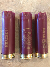 Load image into Gallery viewer, Dark Red Burgundy  Shotgun Shells for DIY Boutonnieres Empty 12 Gauge ShotShells Used 12GA Shot Gun Maroon Hulls 20 Pcs | FREE SHIPPING
