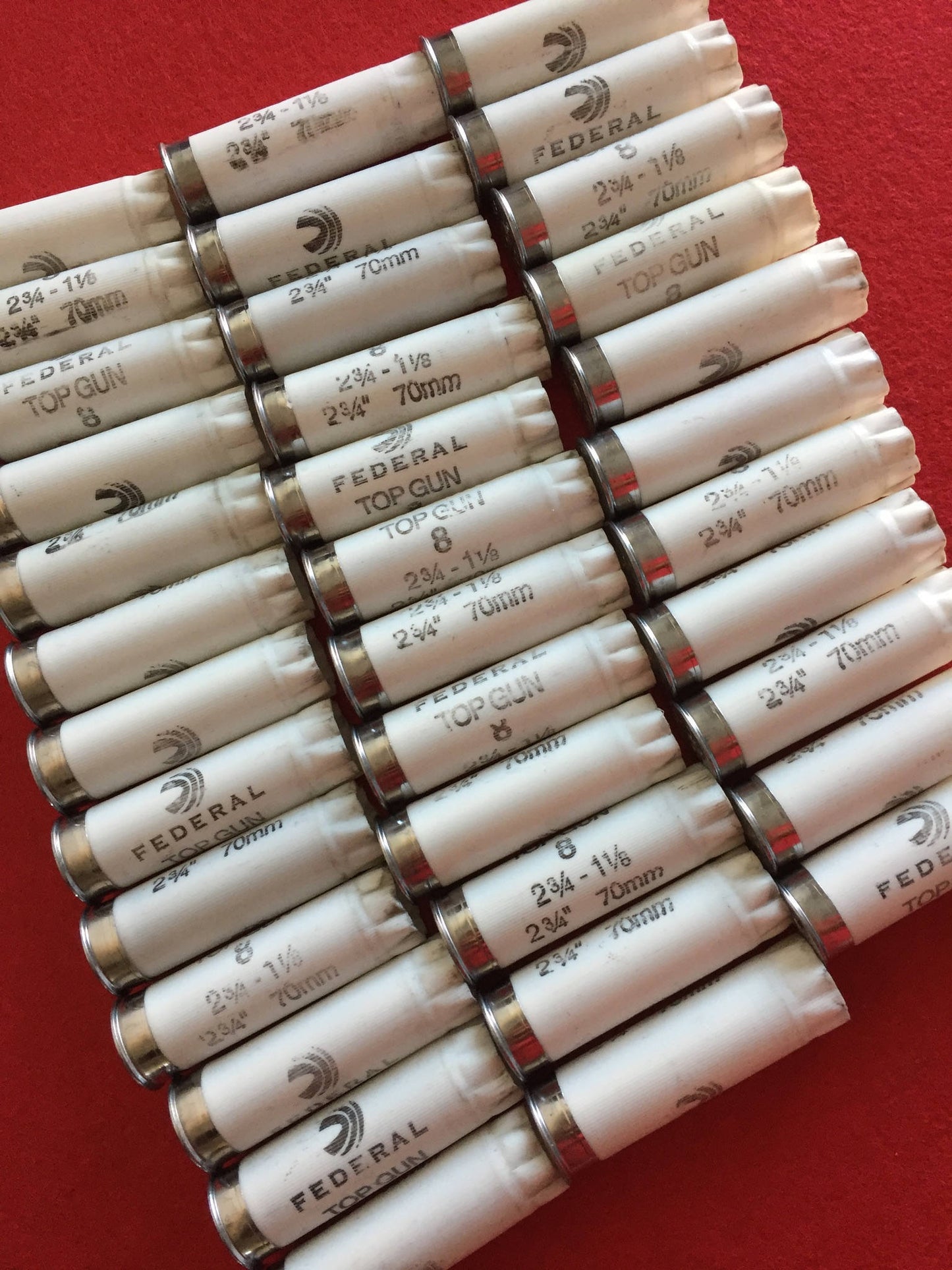 White Federal Top Gun Shotgun Shells Empty Hulls 12 Gauge Shotshells 12GA Spent Ammo Used Cartridges 10 Pcs Free Shipping
