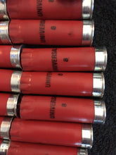 Load image into Gallery viewer, Universal Red Shotgun Shells Empty Winchester 12GA Shotshells Used Ammo 12 Gauge Hulls Spent Casings DIY Crafts 72 Pcs - Free Shipping
