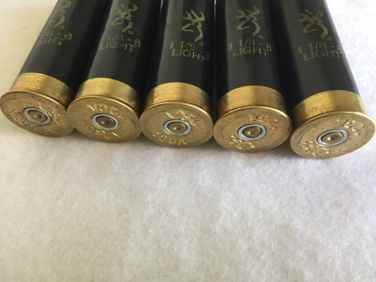 Browning Shotgun Shells 12 Gauge Empty Black Hulls Once Fired Spent 12GA Casings DIY Craft Supplies 5 Pcs - FREE Shipping