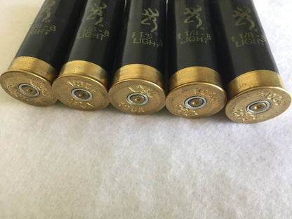 Browning Shotgun Shells 12 Gauge Empty Black Hulls Once Fired Spent 12GA Casings DIY Craft Supplies 5 Pcs - FREE Shipping