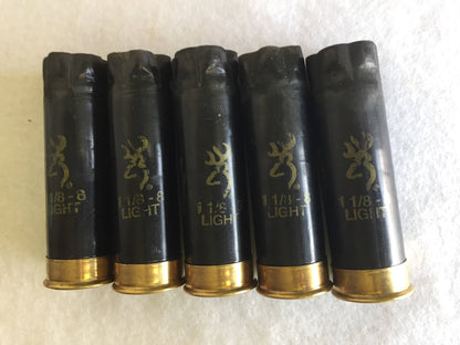 Browning Shotgun Shells 12 Gauge Empty Black Hulls Once Fired Spent 12GA Casings DIY Craft Supplies 5 Pcs - FREE Shipping