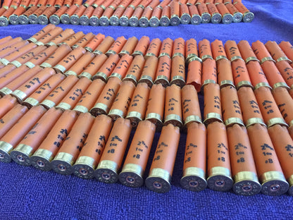 Empty Shotgun Shells Orange Hulls 12 Gauge Spent Once Fired 12GA Monarch Ammo Crafting Jewelry Boutonnieres Corsages Qty 22 Pcs