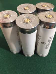 Empty White Shotgun Shells 12 Gauge Spent Hulls Fired Used Federal Casings Hand Polished DIY Ammo Crafts Qty 10