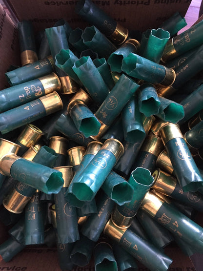 Empty Shotgun Shells Green Hulls Huge Lot 200 PCS 12 Gauge Once Fired Hulls Spent Ammo Shotshells Cartridges DIY Crafts