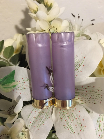 Violet Empty Shotgun Shells 12 Gauge Blank No Markings On Hulls Spent Shotshells Once Fired Used Ammo Casings DIY Boutonniere Crafts 8 pcs