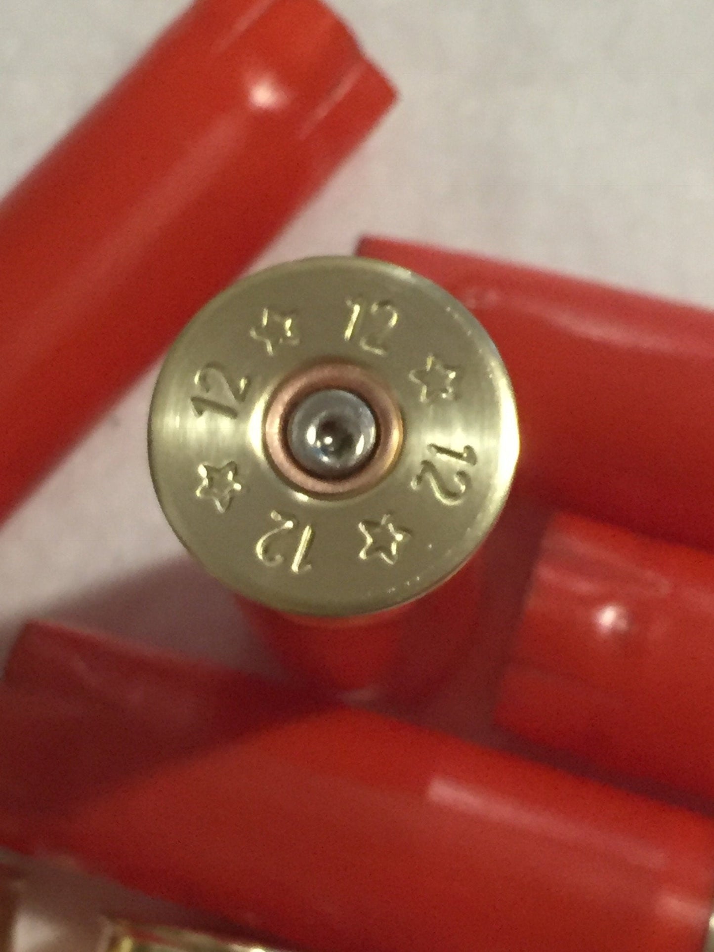 8 Blank RED Empty Shotgun Shells 12 Gauge No Markings On Hulls Spent Shotshells Casings DIY Boutonniere Vintage Wedding Crafts for Him