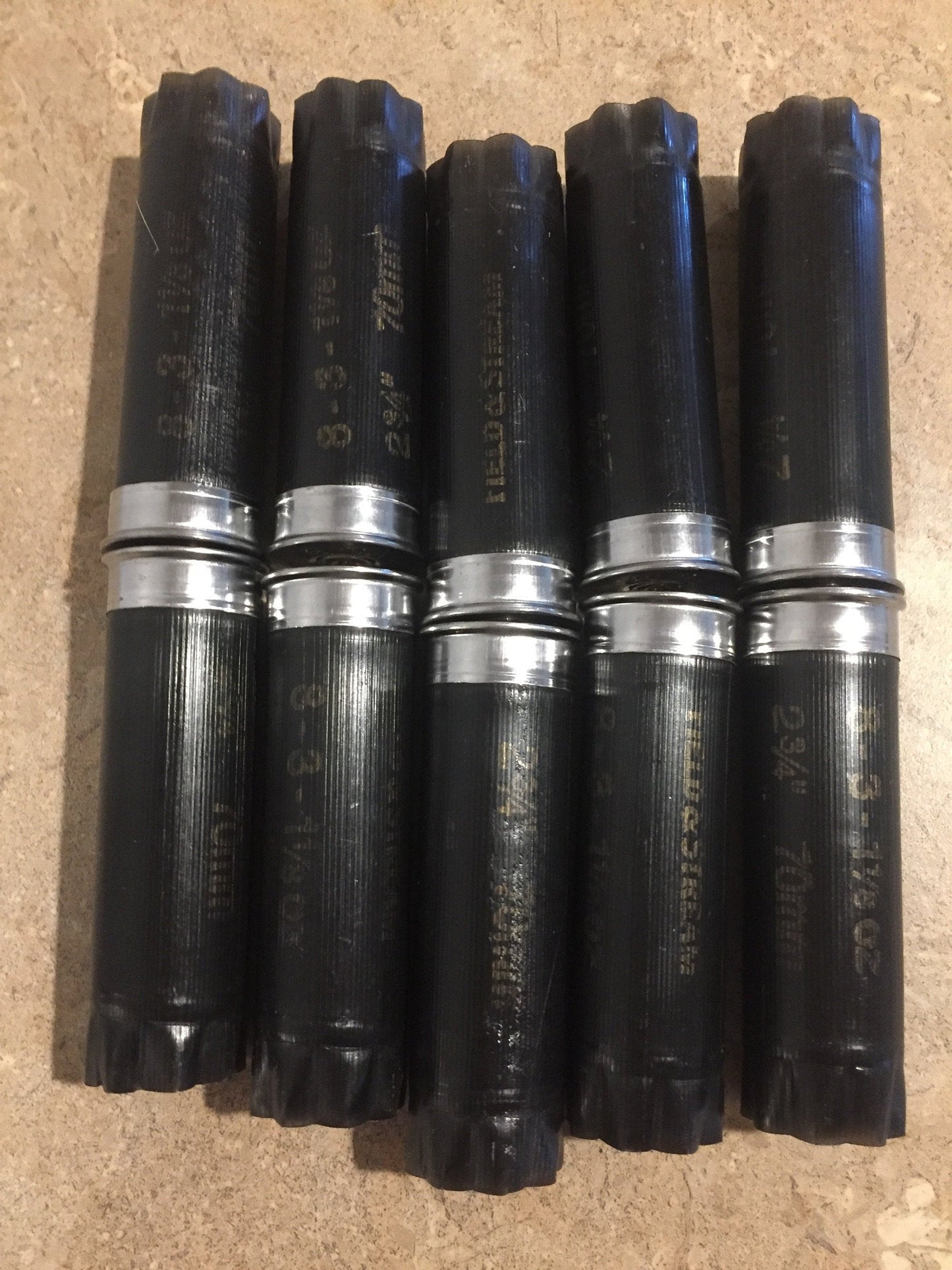 Black Empty Shotgun Shells Spent Black Hulls Fired 12 Gauge Shot Gun Spent Ammo Casings 10 Pcs - Free Shipping