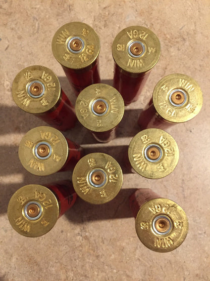 Red Shotgun Shells AA Winchester Hulls Empty 12 Gauge Shotshells Used Fired 12GA Headstamps