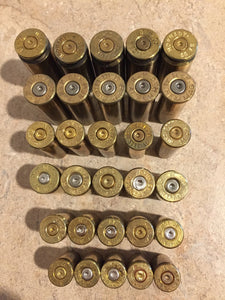 Empty Brass Shells Spent Bullet Casings Used 9MM Luger 40 S&W 45ACP 38 SPL 41 REM MAG 50AE Mixed Variety Steampunk Diy Ammo Crafts 30 pcs