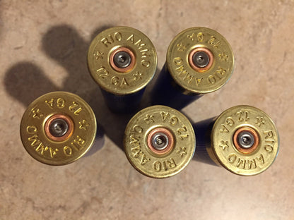Empty Shotgun Shells Blue 12ga Hulls Shotshells Once Fired  Empty RIO Casings Spent Ammo Casings 10 Pcs - FREE SHIPPING