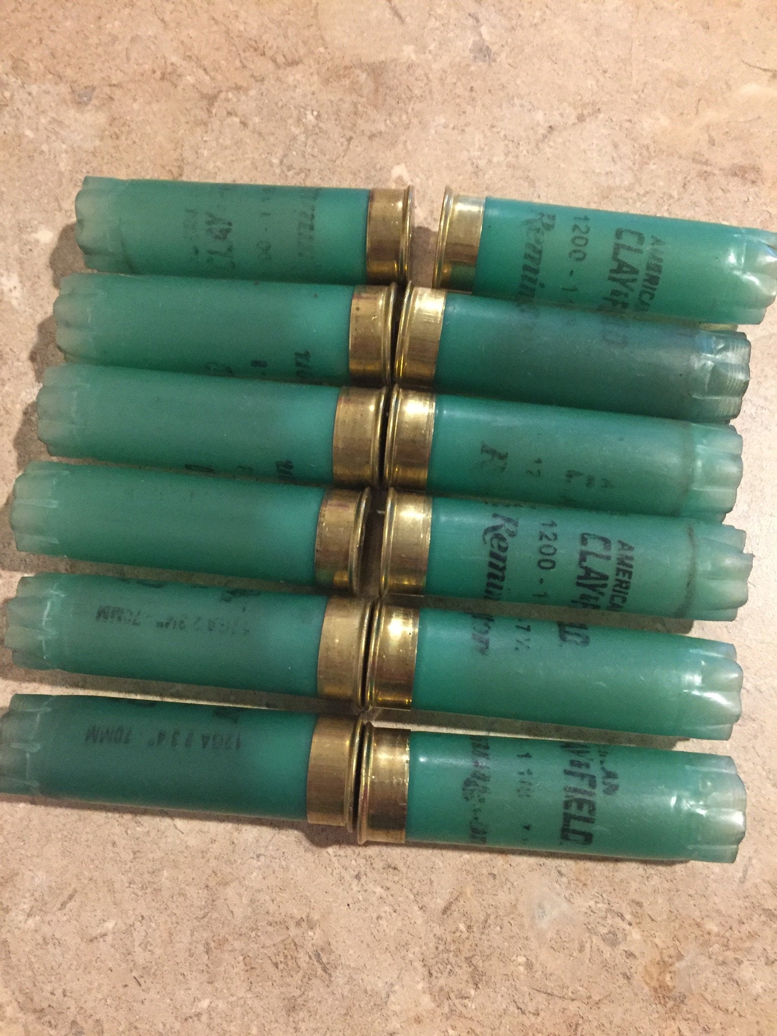 Light Green Shotgun Hulls 12 Gauge Remington Used
