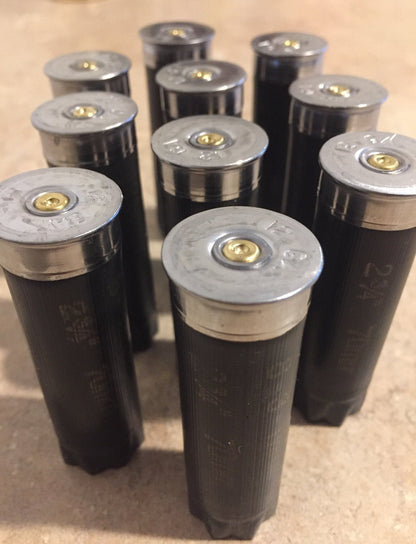 Black Empty Shotgun Shells Spent Black Hulls Fired 12 Gauge Shot Gun Spent Ammo Casings 10 Pcs - Free Shipping