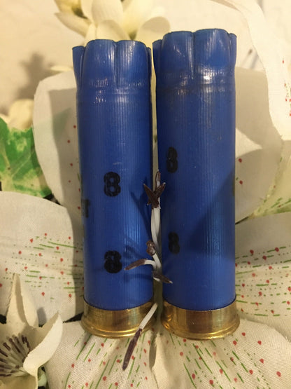 16 Gauge Empty Shotgun Shells Blue Hulls Spent Shotshells Fired 16GA 12 Pcs - FREE SHIPPING