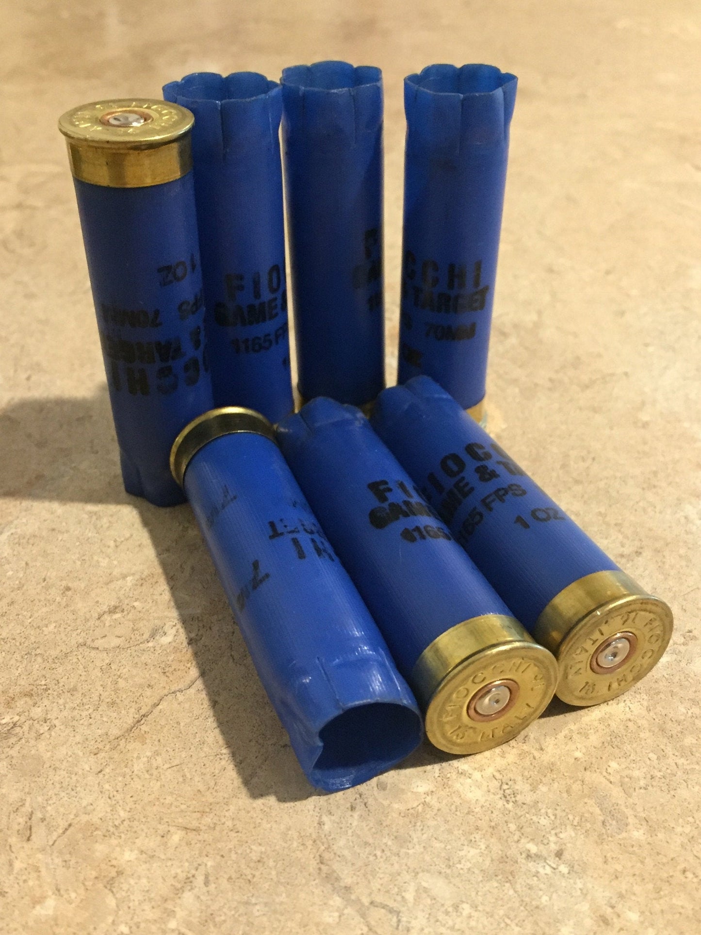 16 Gauge Empty Shotgun Shells Blue Hulls Spent Shotshells Fired 16GA 12 Pcs - FREE SHIPPING