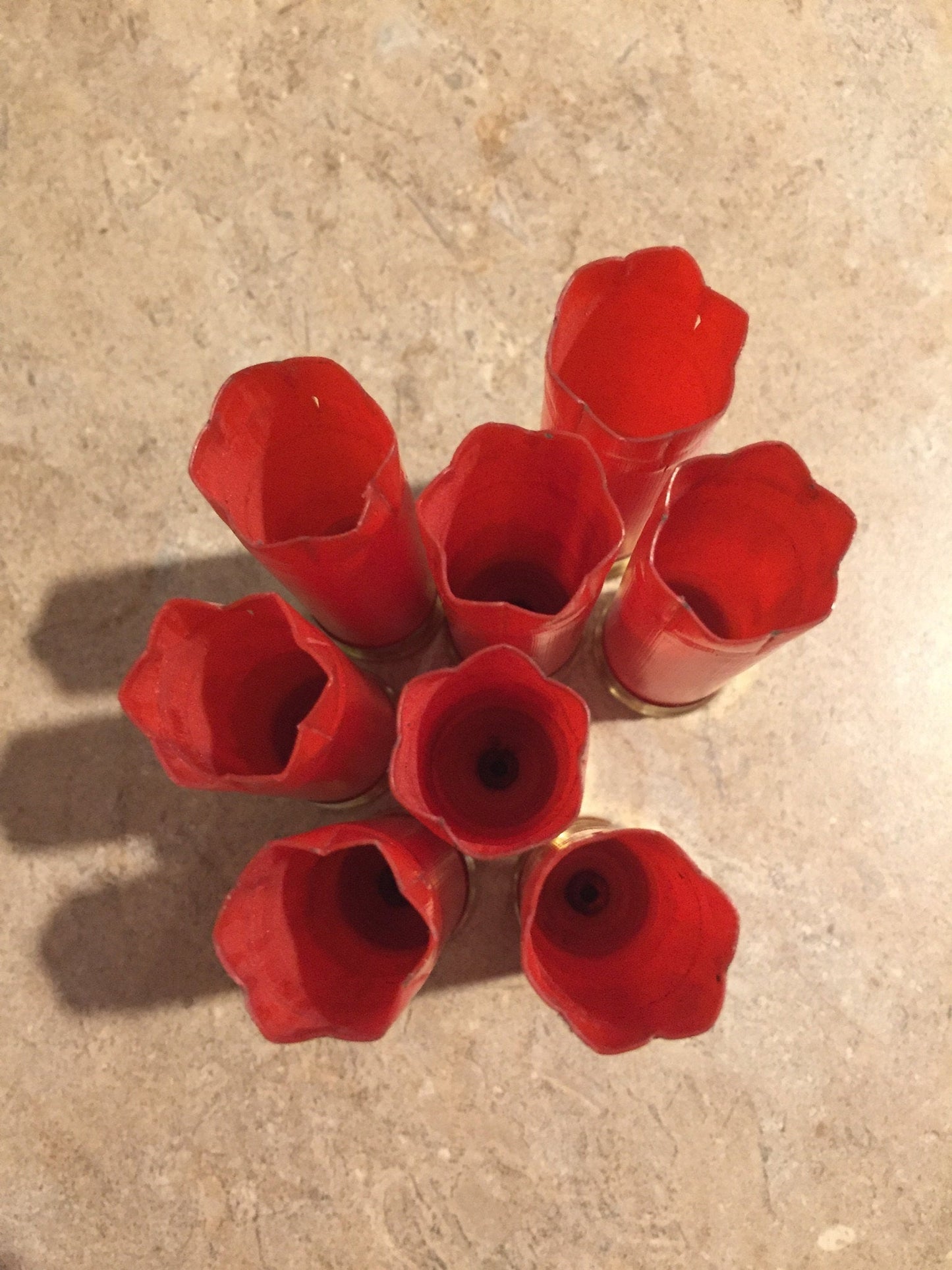 8 Blank RED Empty Shotgun Shells 12 Gauge No Markings On Hulls Spent Shotshells Casings DIY Boutonniere Vintage Wedding Crafts for Him