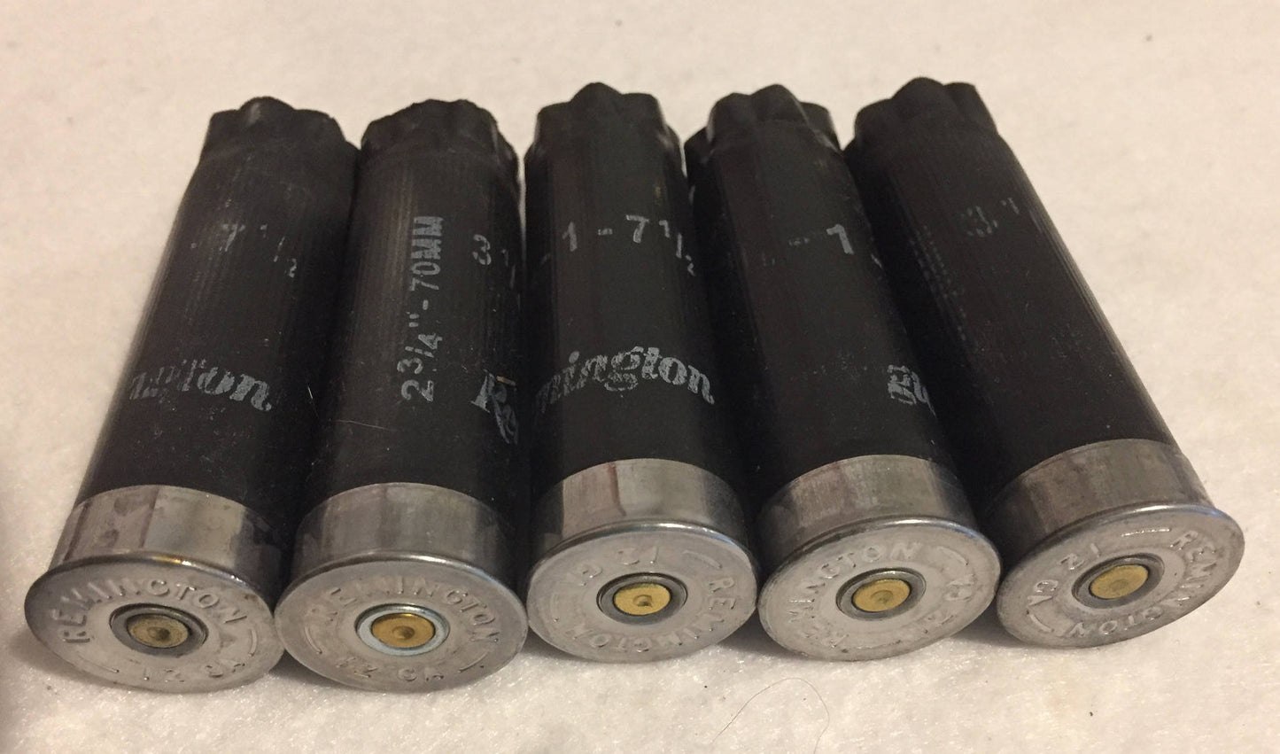 Black Shotgun Shells 12 Gauge Empty Spent Hulls Used Fired Remington Casings DIY Ammo Crafts 5 pcs | FREE SHIPPING