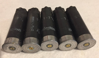 Black Shotgun Shells 12 Gauge Empty Spent Hulls Used Fired Remington Casings DIY Ammo Crafts 5 pcs | FREE SHIPPING