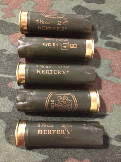 olive Green Empty Used Shotgun Shells 12GA Hulls 